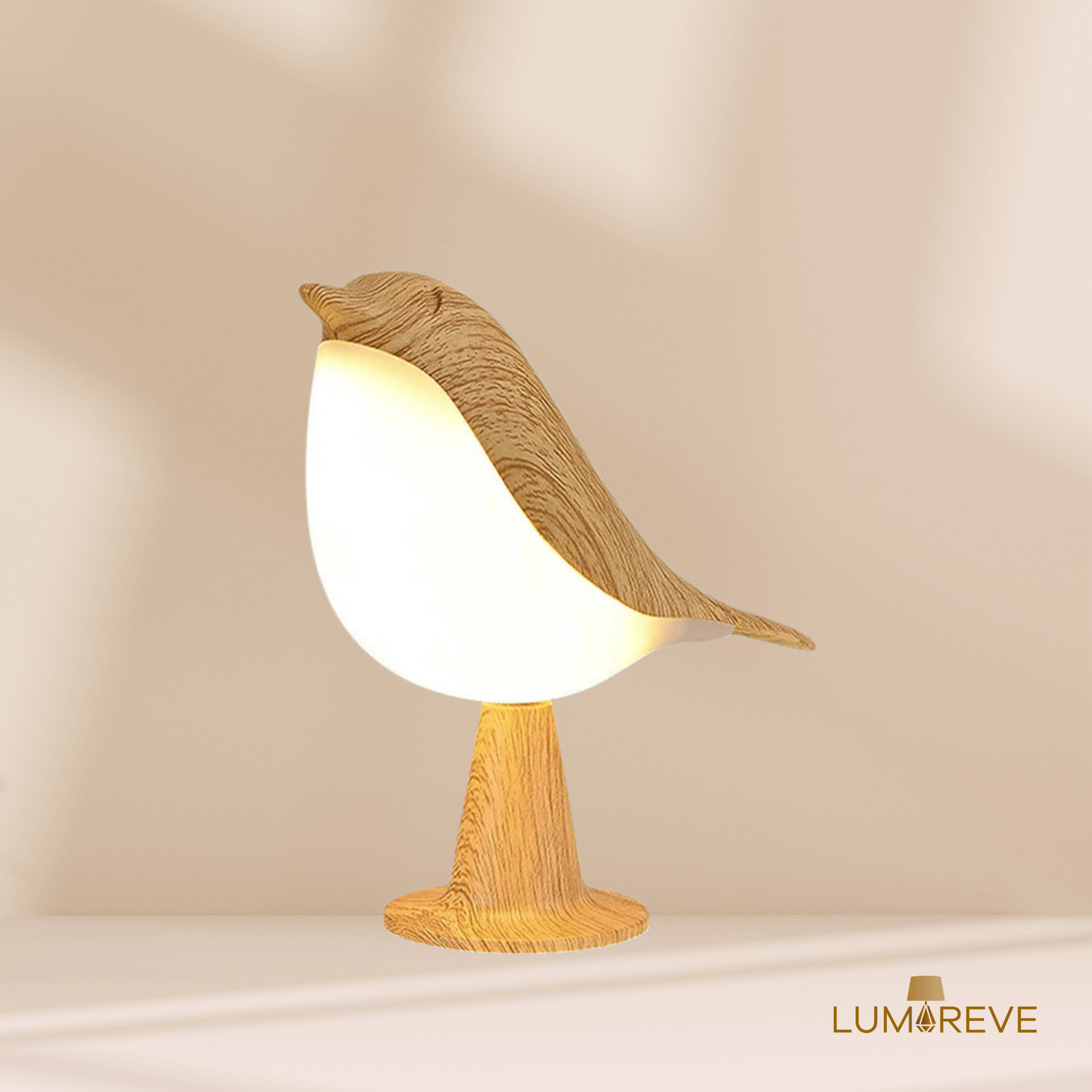 Veilleuse LED Oiseau en Bois