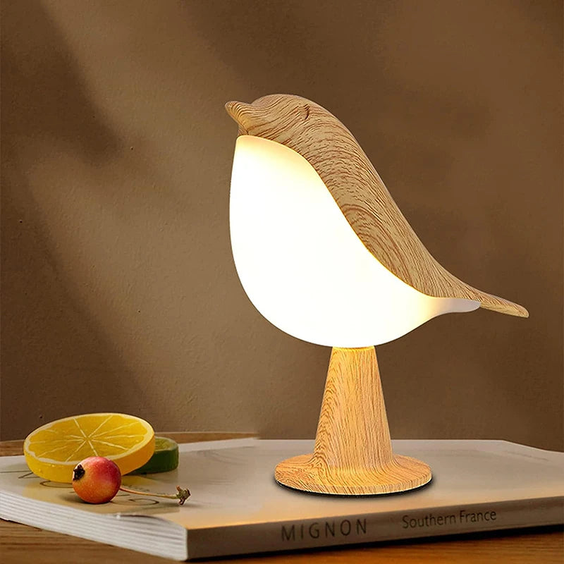 Veilleuse LED Oiseau en Bois